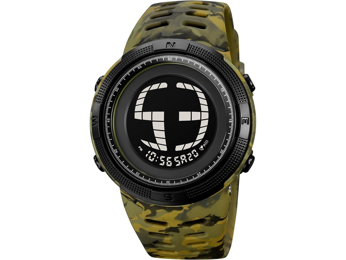 Reloj de pulsera deportivo digital multifuncional militar resistente al agua para hombre