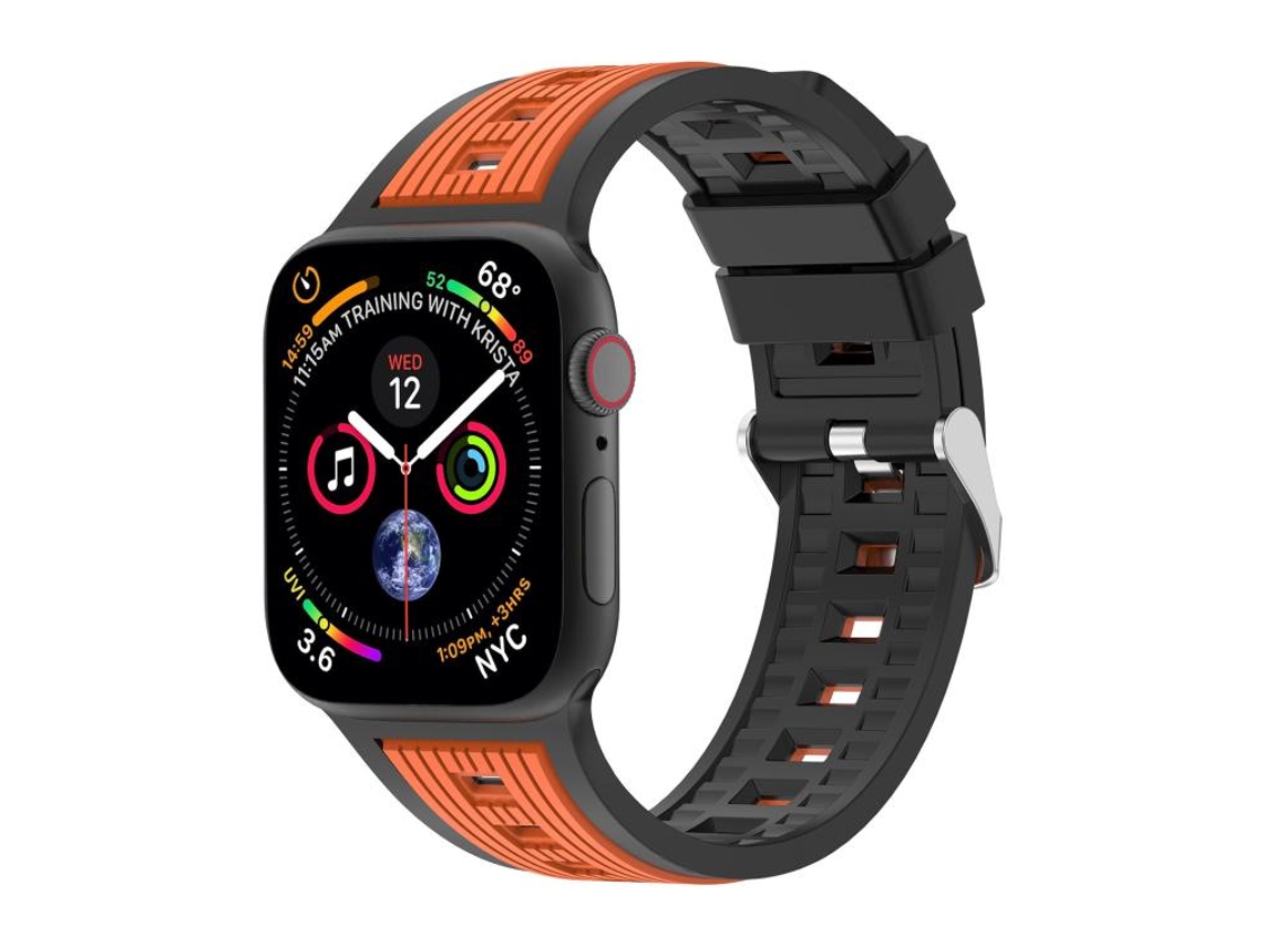 Correa para Apple Watch de 42/41/40/38 mm - Silicona con rayas verticales bicolor