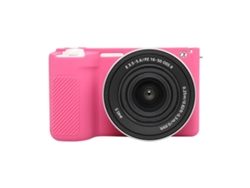 Capa Protetora De Silicone Macio Brilhante Para Sony Zv-e10 Ii / Zv-e10m2 Rosa Vermelha