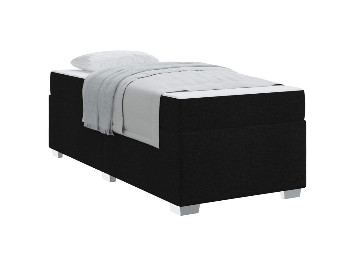 Maison Exclusive - Estructura De Cama Con Colchón Negro 90 X 200 Cm Tela