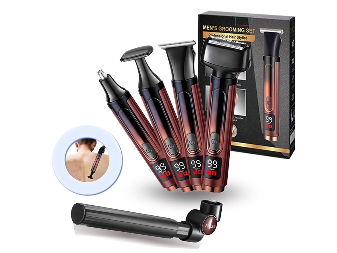 Kit de cuidado personal para hombres Yunzii con pantalla LCD y afeitadora