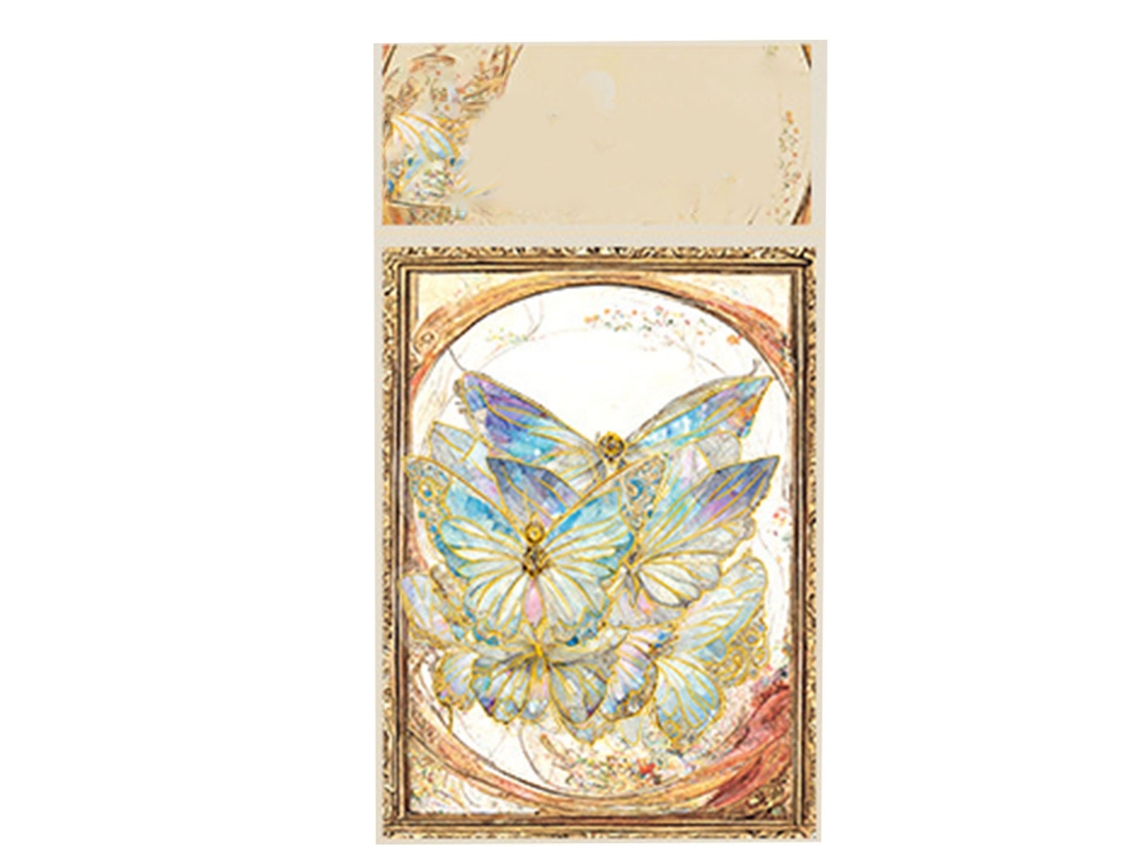 20 Hoja De Pegatinas De Mariposas Set Cristal De Hielo Laser Pet Adhesivo Para Decoración De Manual