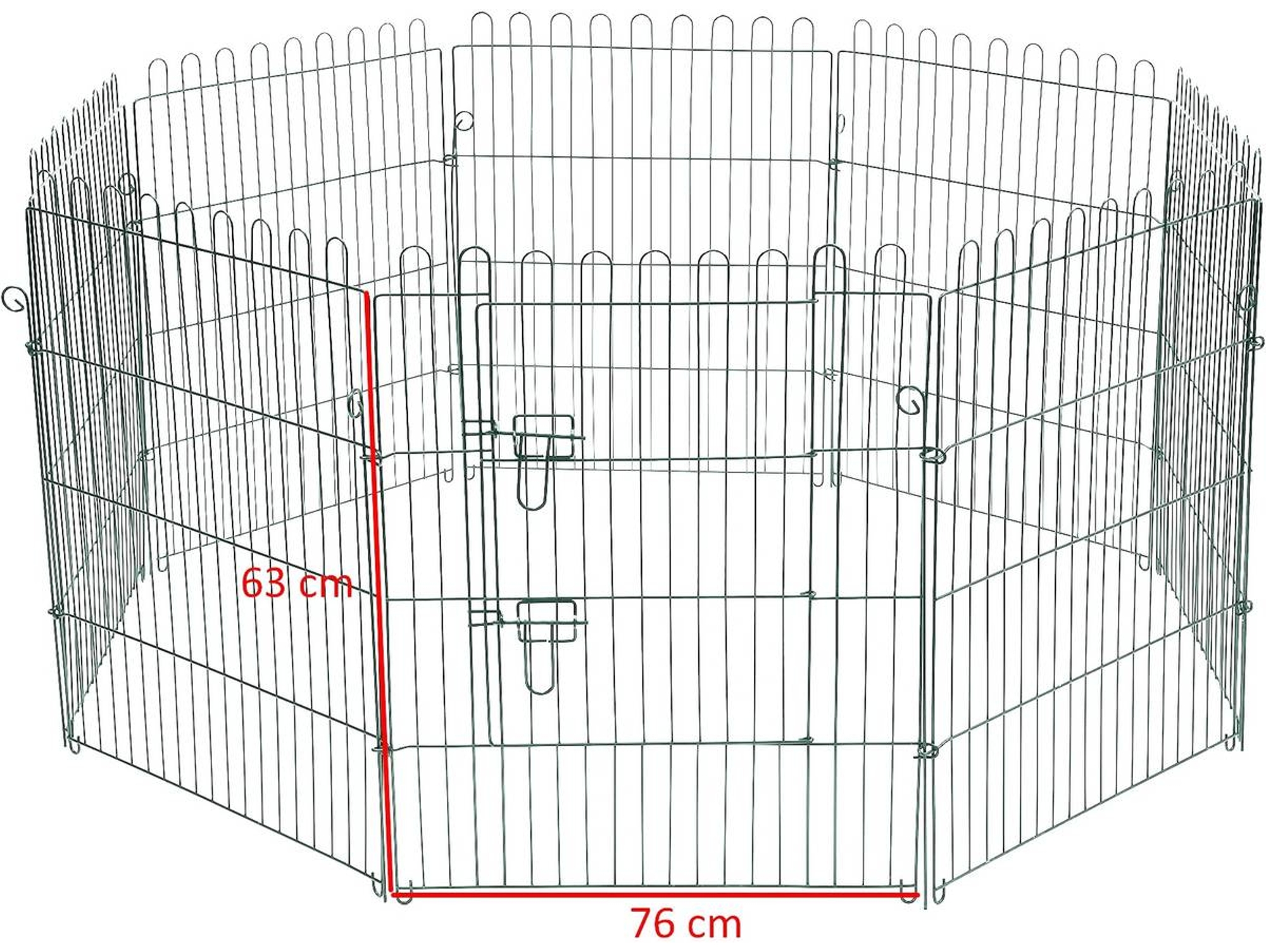 Parque para Perros PAWHUT (Plateado 63x76cm)