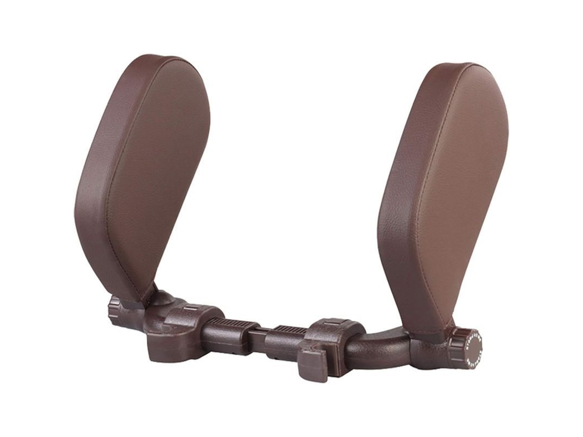 Rebe-cojín De Cabeza Para Asiento De Coche Memory Foam Ajustable Para Niños Y Pasajeros Viajes Largos Café