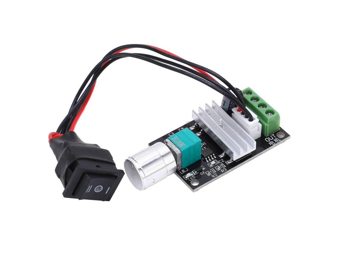 Controlador De Velocidad Para Motor De Cc De 6v-28v 3a Pwm Con Interruptor De Rotación Cw Ccw
