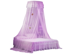 Dosel De Cama Universal Con Cúpula, Malla Fina, Doble Encaje, Fácil Instalación, Beige/rosa/blanco