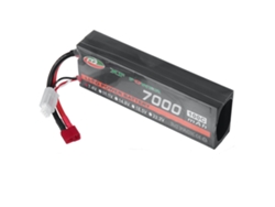 Batería Lipo Xf Power de 7,4 V, 7000 mAh, 100 C, 2 s, conector T Deans para coche RC