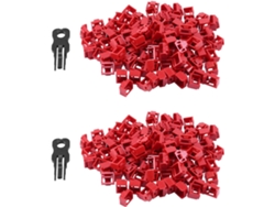 200 Unidades De Concentrador Lan Ethernet Rj45 De La Serie Roja A Prueba De Polvo