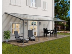 CANOPIA Sierra Pérgola Cubierta para Terraza Aluminio 3X8,50 m Gris