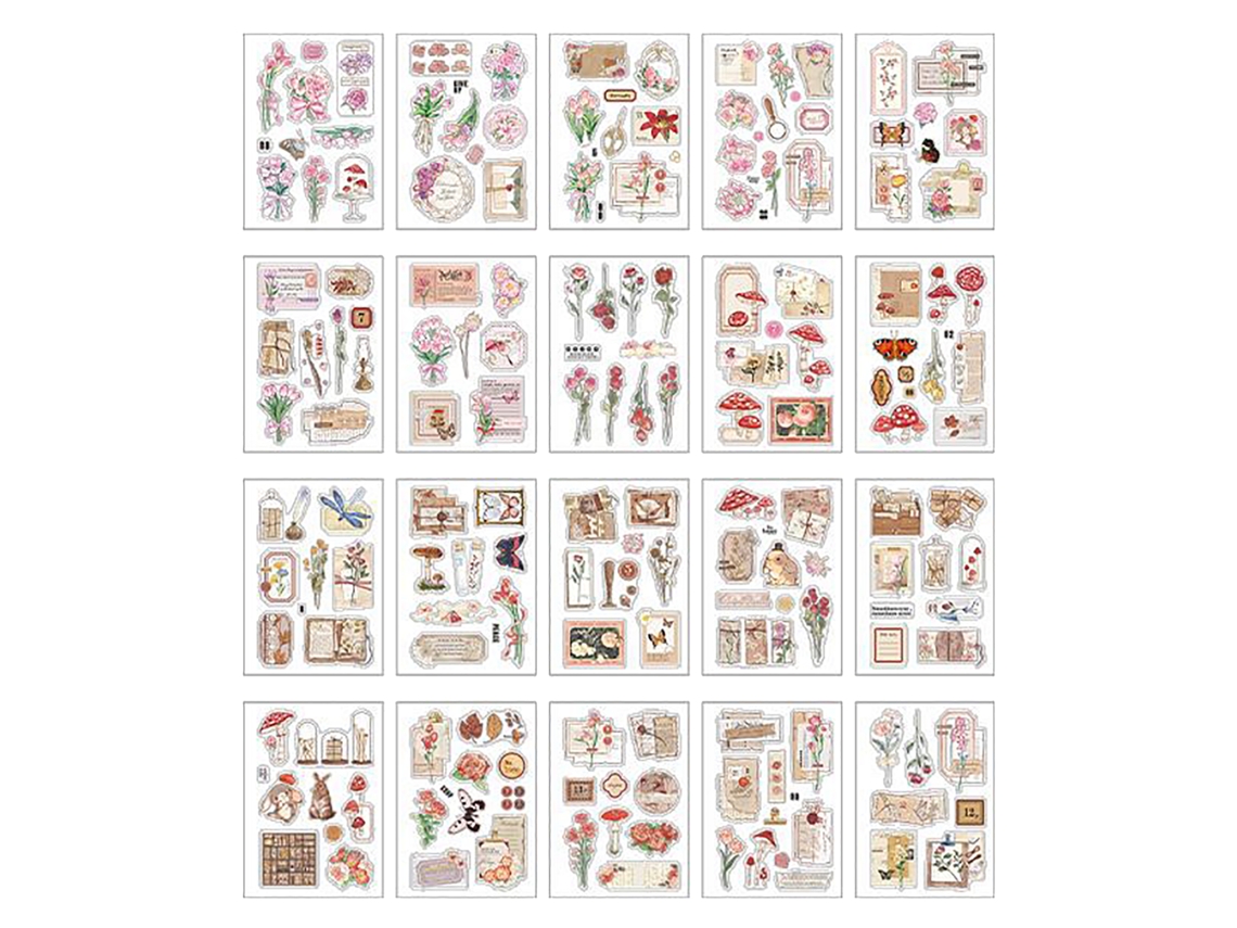 20 Hojas De Pegatinas Decorativas Para Agenda, Impermeables, Álbum De Recortes, Diario, Calendario, Estilo 1