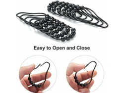Juego De 12 Accesorios De Acero Inoxidable Para Cortina De Ducha (negro Mate Pulido)