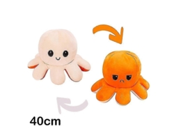 Pulpo De Peluche Reversible De 30/40 Cm Con Doble Estampado Y Diferentes Expresiones.