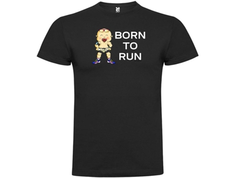 Camiseta de Hombre para Running KRUSKIS Born To Run Negro (S)