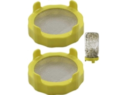 Tapon De Germinación Para Tarros Mason 2 Piezas Tapa De Plástico Con Pantalla De Acero Inoxidable 316