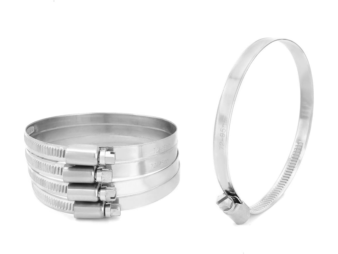 Abrazadera Para Manguera Tipo Alemán De Acero Inoxidable 201 Con Rango De Diámetro De 72 Mm A 95...