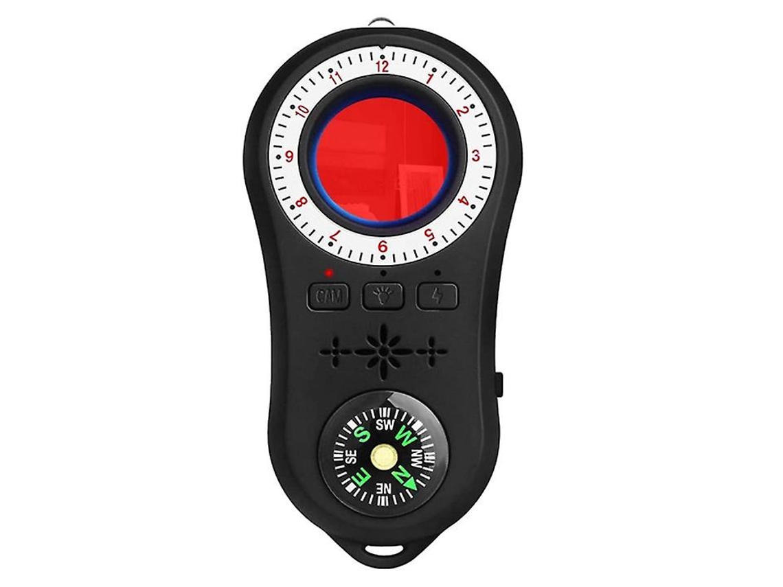 Detector de espionaje para viajes, cámara oculta RF con brújula y linterna Yizhood (negro)