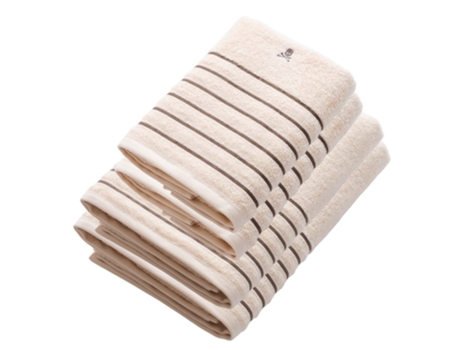 Juego de 4 Toallas de Baño SCALPERS Home 100% Algodón (50x100cm + 90x150cm Beige y Marrón)
