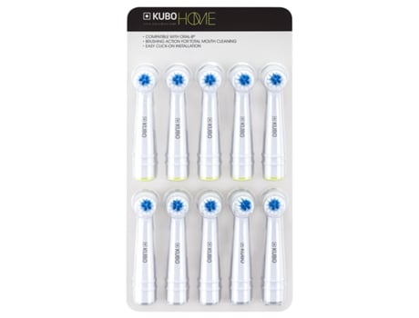 Recambio Cepilllo KUBO KBTH6495 (10 unidades - Compatible con ORAL B)
