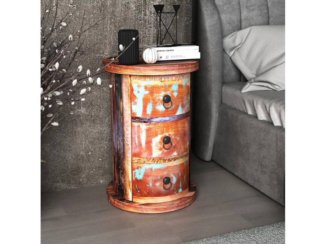 Maison Exclusive - Armario Con 3 Cajones Madera Maciza Reciclada