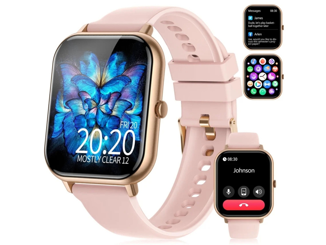 Reloj inteligente Yizhood para hombres y mujeres con llamadas, monitor de actividad física de 1,83”, frecuencia cardíaca y sueño