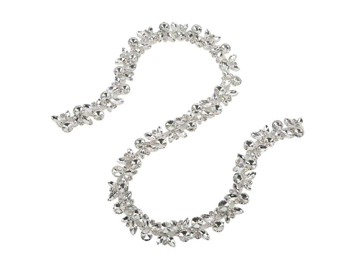 Cinto de Cristal Diy 3.3cm Largura 1 Jarda Elegante para Decoração de Roupas e Bolsas