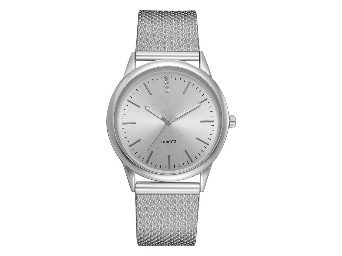 Reloj De Pulsera Informal Para Mujer Vansvar De Piel Sintética Con Esfera Redonda Y Movimiento De Cuarzo Blanco.