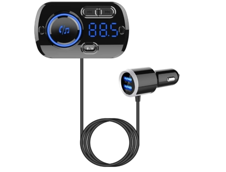 Transmisor Fm con Bluetooth para coche, adaptador de Radio inalámbrico, reproductor de música para coche, receptor para coche, compatible con frecu...