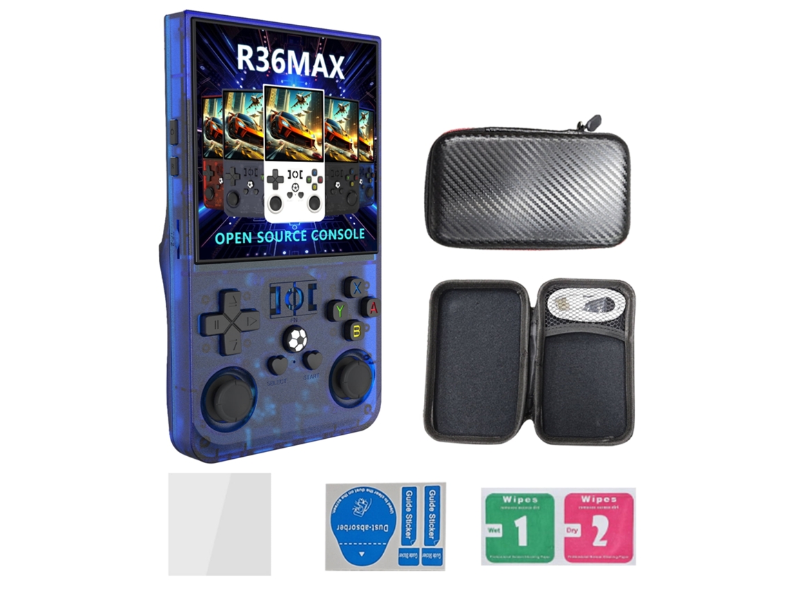 Console De Jogos Portátil R36smax, Tela Grande 3d De 4 Polegadas, 64 Gb, Azul Czhhmart