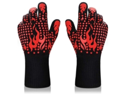Par de guantes para barbacoa, guantes de silicona resistentes al calor hasta 750 °C, antiadherentes, para horno, cocina, horneado y corte.