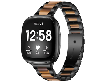 Correa Acero para Fitbit by Google Versa 2 Quartzo