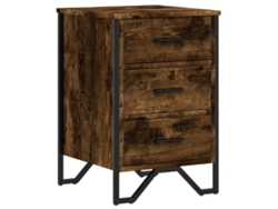 Mesita de noche de roble ahumado MAISON EXCLUSIVE 40x41x60 cm
