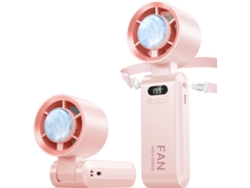 Ventilador Turbo Rosa 1-199 Velocidades C  Enfriamiento Hielo Recargable Para Viaje Exterior Casa Oficina