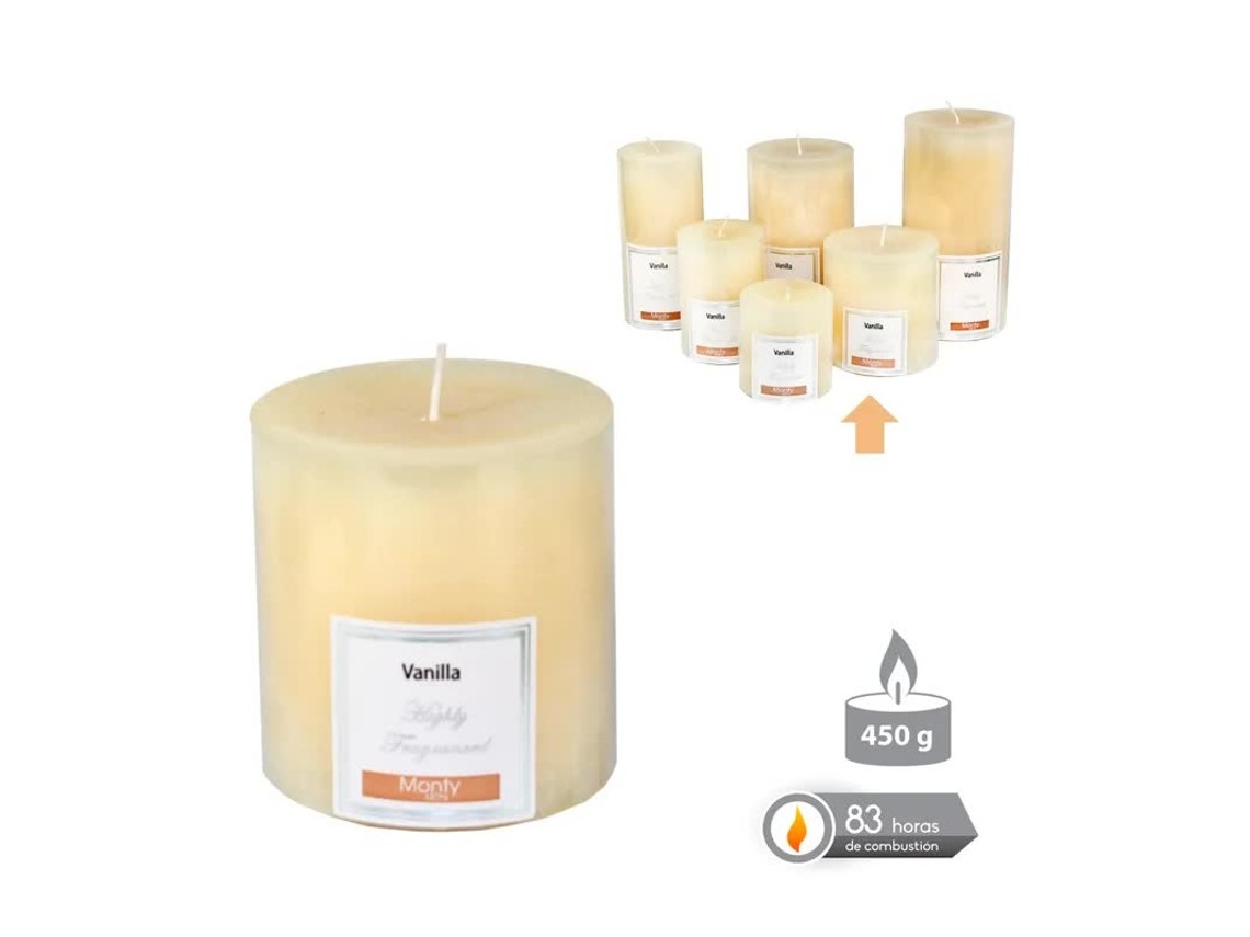 VELA CILÍNDRICA PERFUMADA CREMA
