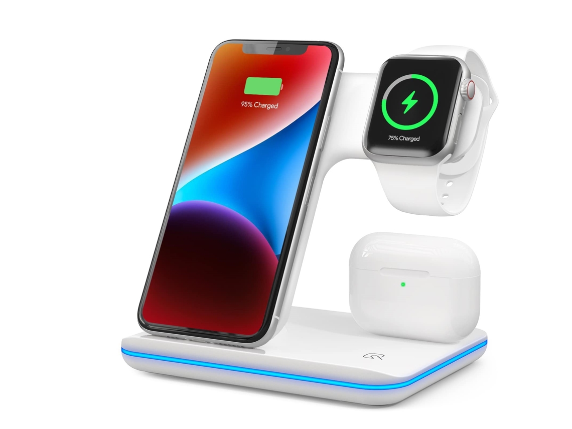 Cargador inalámbrico en 1, estación de carga inalámbrica para
