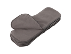Paquete De 5 Protectores Reutilizables Para Pañales De Bebé, 4 Capas, Color Gris Carbón De Bambú.