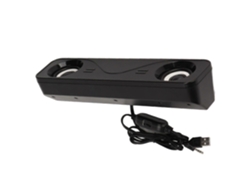 Altavoz para computadora Yunzii con alimentación USB, estéreo, Plug and Play, altavoz portátil de escritorio con control por cable para PC