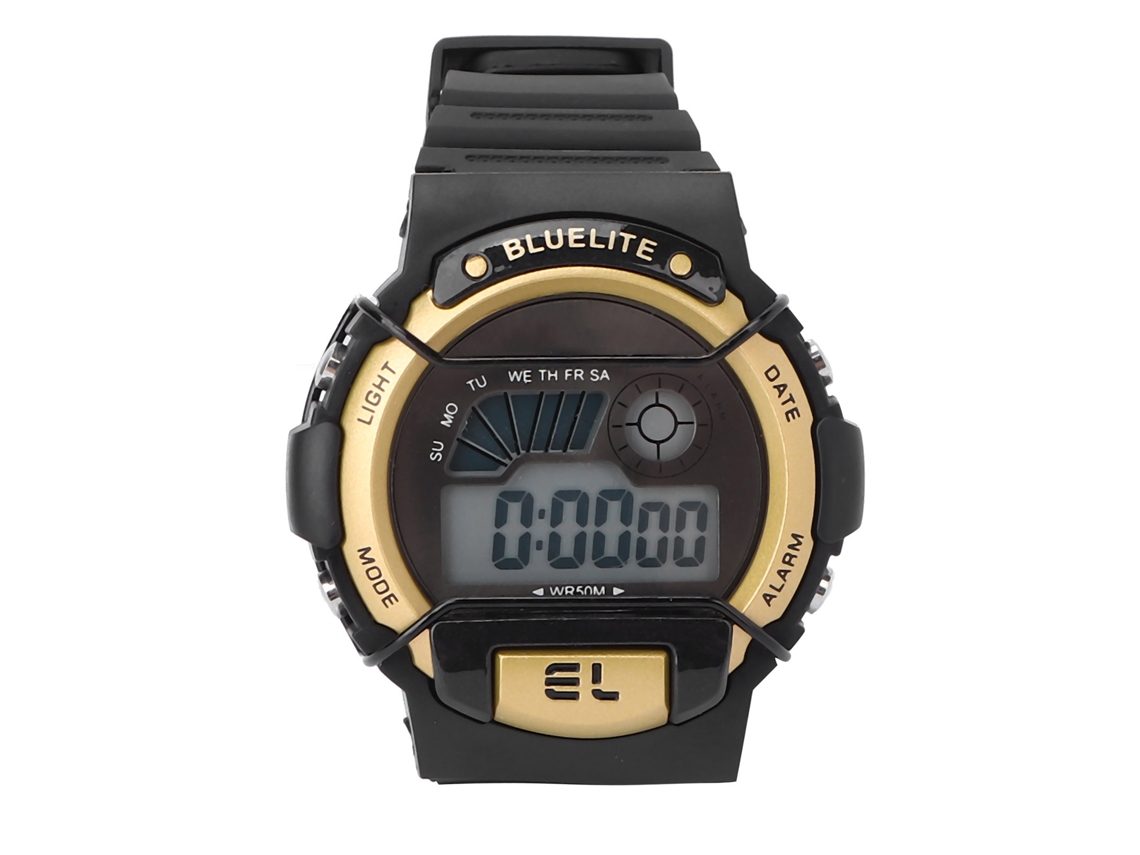Reloj Deportivo Electrónico Infantil Resistente Al Agua Con Pantalla Digital Luminosa Y Luz Led Dorada.