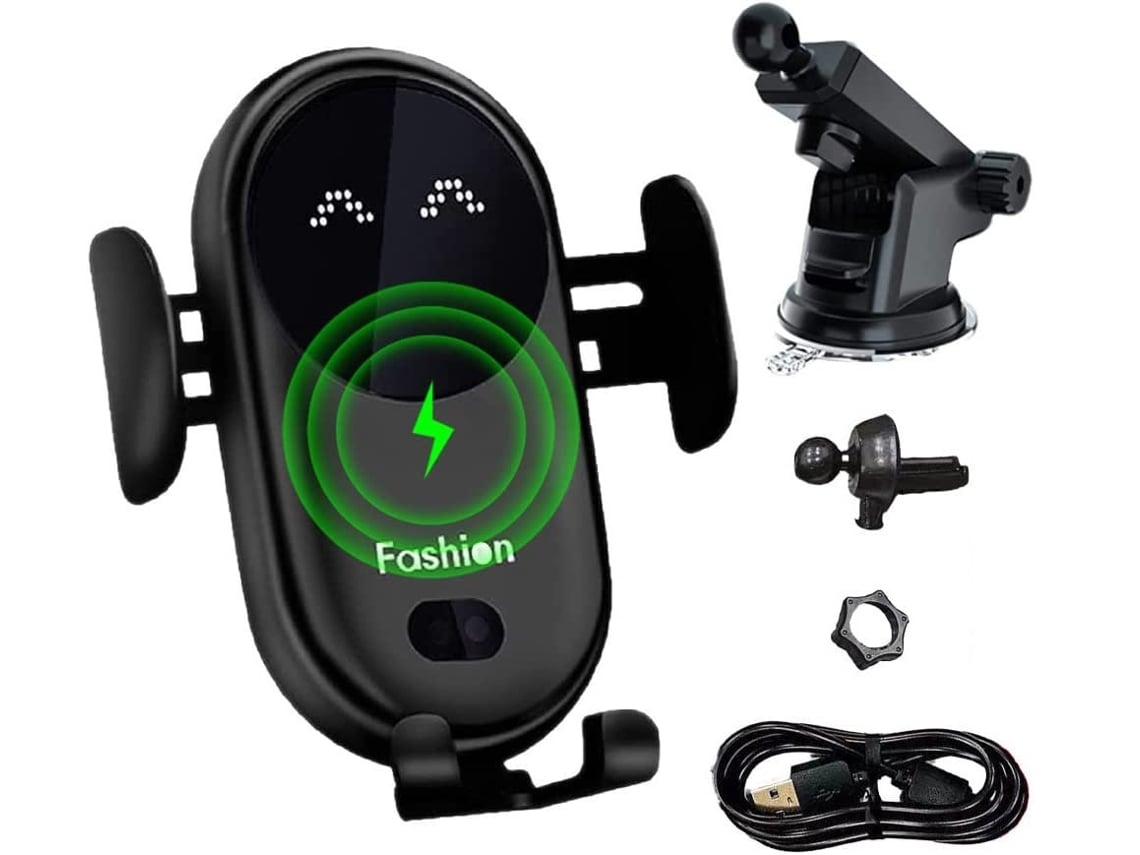 Cargador Sem Inteligente Carro Painel Carregamento Rápido Saída YIZHOOD Negro