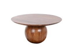 Mesa Centro Acacia Marron Oscuro 80x80x38cm