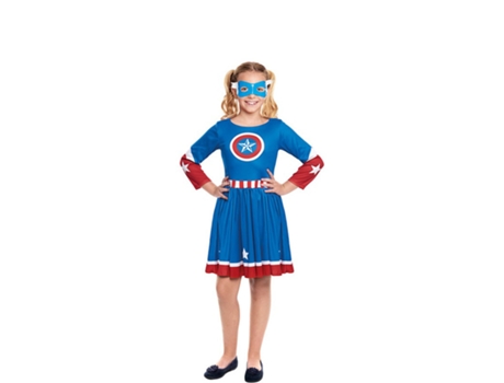 Disfraz de Niña PARTILANDIA heroína estrella americana (Tam.: 5-6 anos)