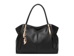 Bolso De Hombro De Piel Sintética Para Mujer, De Gran Capacidad, Elegante Y Versátil, Color Negro.