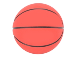 Pelota De Baloncesto De Goma Para Mascotas Y Para Aliviar El Estrés, Juguete Portátil, Adorno De Escritorio Rojo.