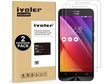 2x Protector Cristal Templado Asus Zenfone Go ZC500TG 5.0 HONGWE.