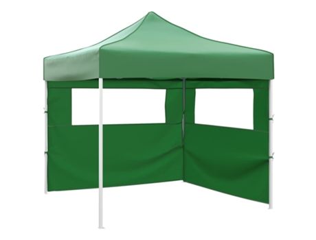 vidaXL Carpa pleglable con 2 paredes 3x3 m verde