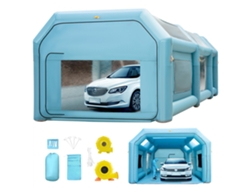 Cabina de Pintura Inflable 8x4x3m con Sistema de Filtración, Doble Ventilación y Accesorios Tekmaquinas