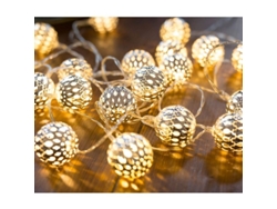 Guirnalda De Luces Con Farolillos De 6 M | Led A Pilas | Decoración Marroquí Para Interiores Y Exteriores