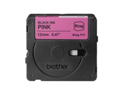 Cinta Doméstica BROTHER BTAGP31 Negro sobre Rosa