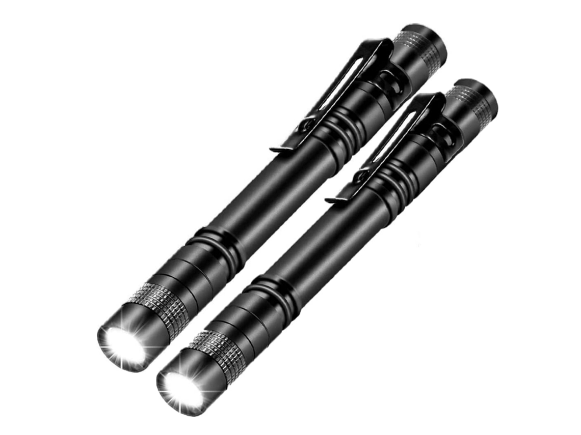 YEMAESRE Q5 Linterna Led Impermeable 2 Piezas Negra