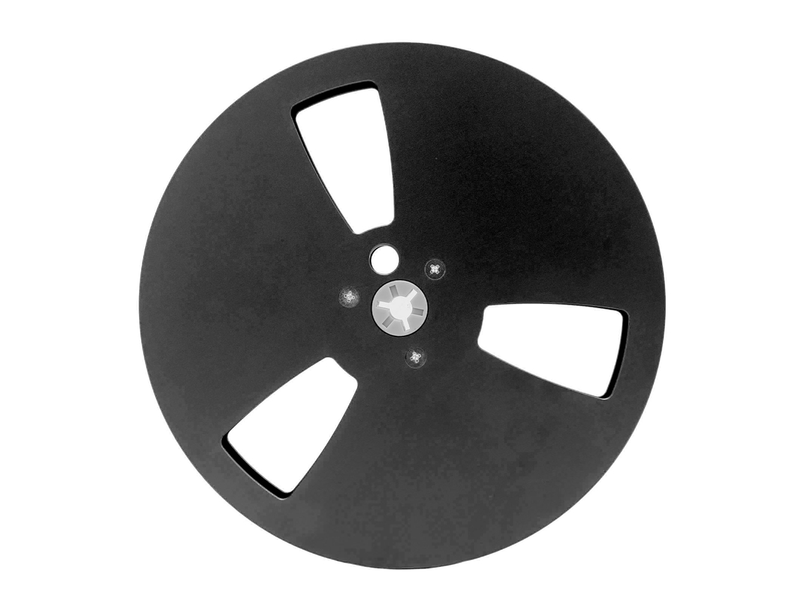 Carrete De Cinta Vacío De Aleación De Aluminio De 7 Pulgadas Para Grabadora De Cinta De Carrete A Carrete, Negro.