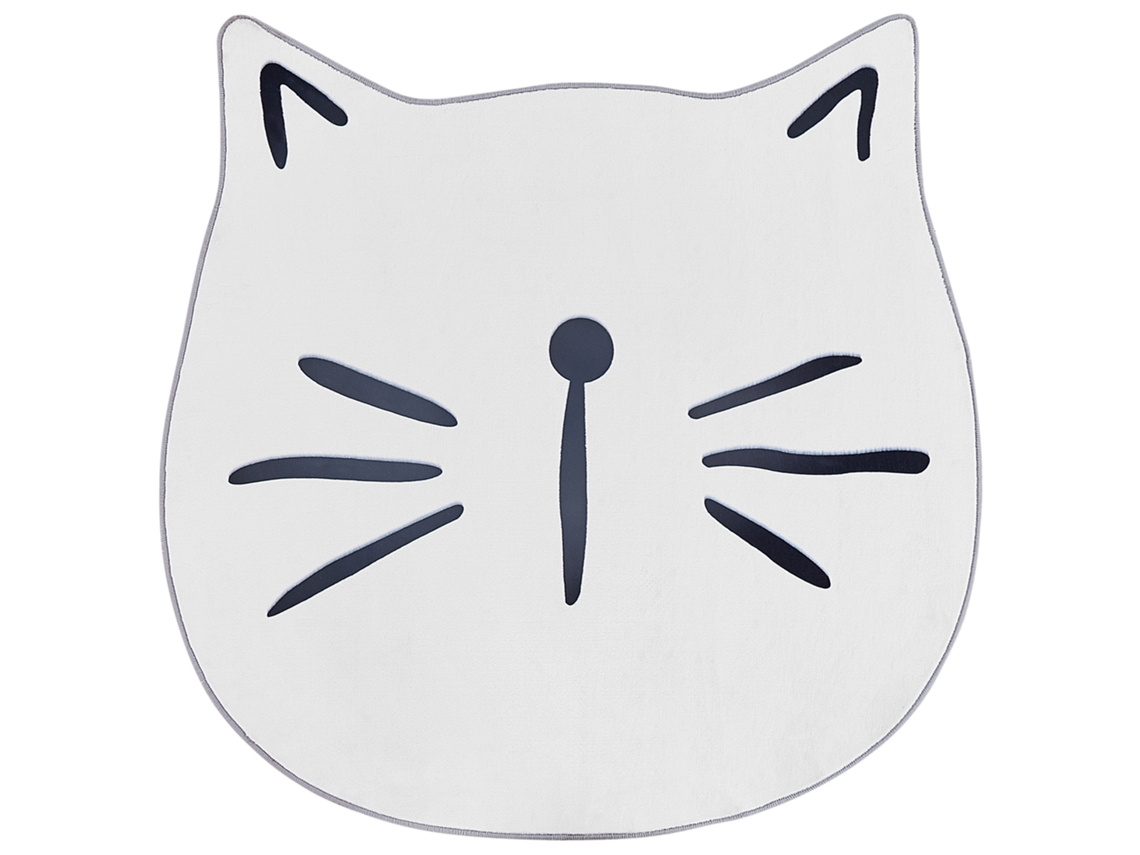 Alfombra para niños BELIANI Kitty de Poliéster Blanco 100x100